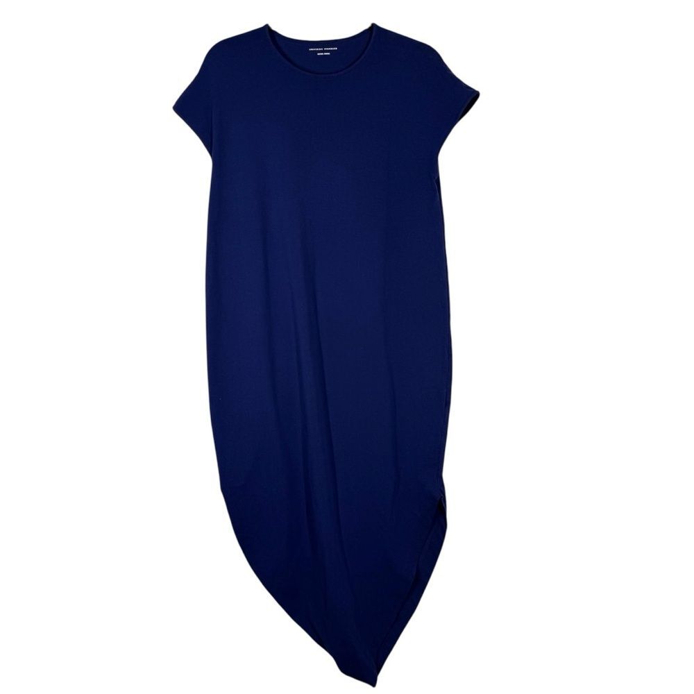 Universal Standard Geneva T-Shirt Dress Navy Blue Asymmetrical Hem Size XS 10/12